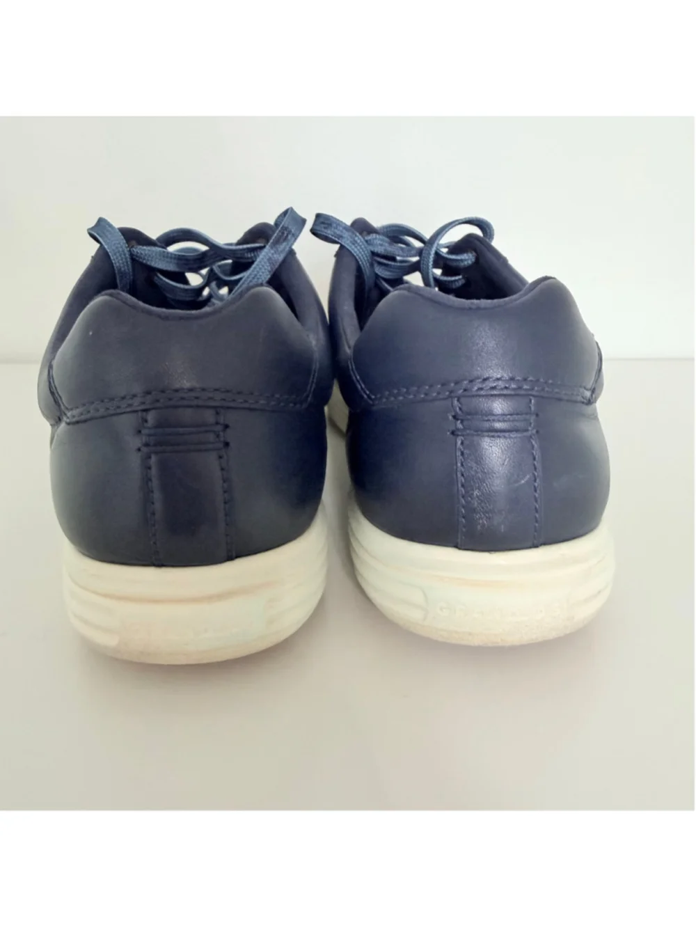Cole Haan Grand OS Reagan Navy Blue Leather Sneakers Men's Size 12
